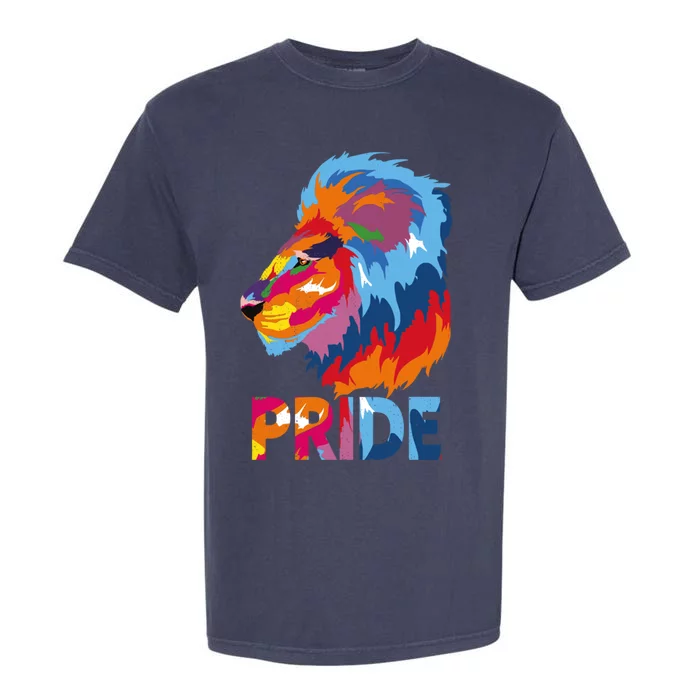 Pride Rainbow Lion Lgbt Gay Gift Garment-Dyed Heavyweight T-Shirt