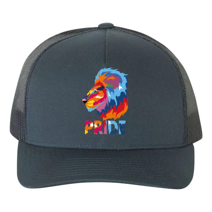 Pride Rainbow Lion Lgbt Gay Gift Yupoong Adult 5-Panel Trucker Hat