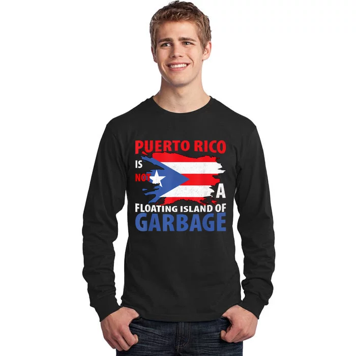 Puerto Rico La Isla Del Puerto Rican Flag Retro Tall Long Sleeve T-Shirt