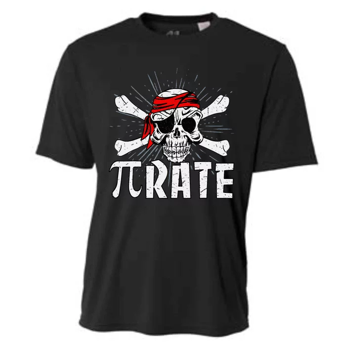 Pi Rate Math Teacher Halloween Costume Funny Pi Pirate Cooling Performance Crew T-Shirt