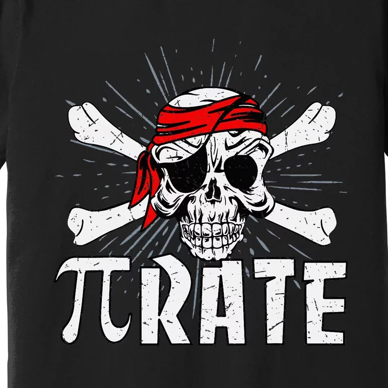 Pi Rate Math Teacher Halloween Costume Funny Pi Pirate Premium T-Shirt