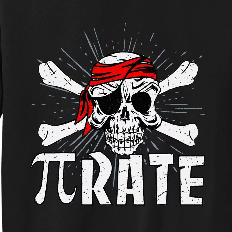 Pi Rate Math Teacher Halloween Costume Funny Pi Pirate Tall Sweatshirt