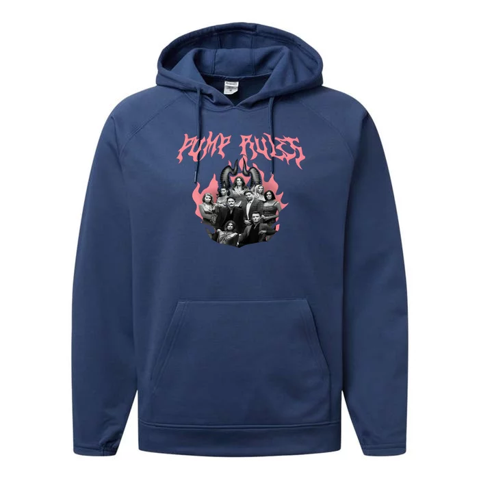 Pump Rules Metal Band Vanderpump Rules Performance Fleece Hoodie