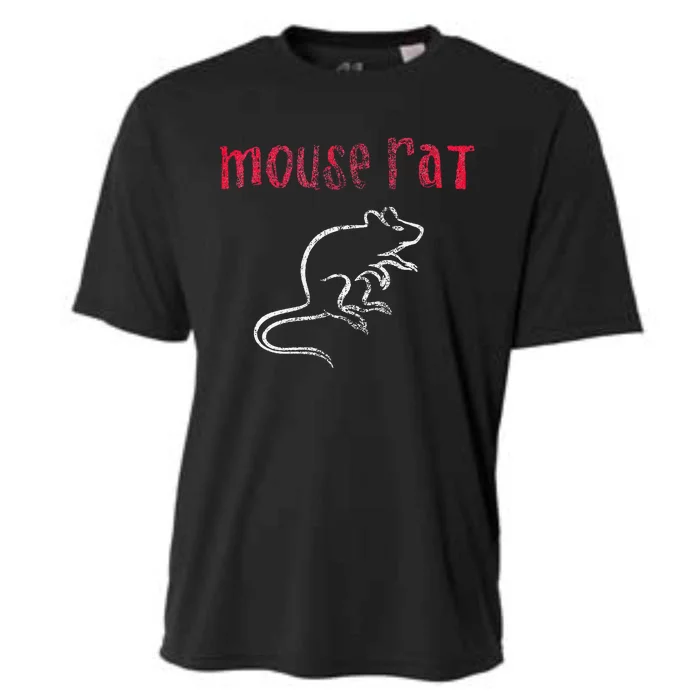 Parks & Recreation Mouse Rat Logo Distressed Cooling Performance Crew T-Shirt