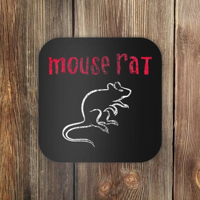 Parks & Recreation Mouse Rat Logo Distressed Coaster