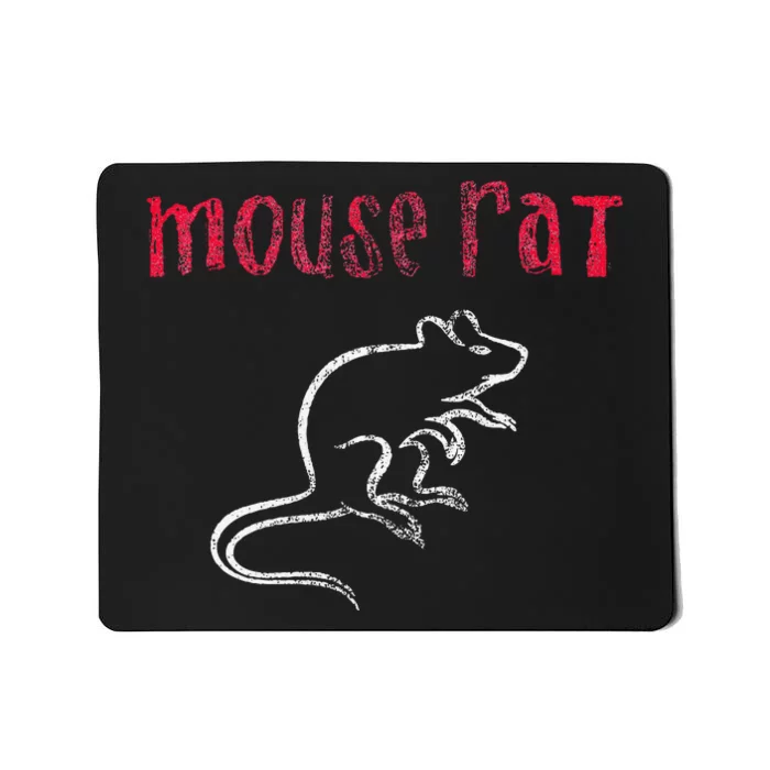 Parks & Recreation Mouse Rat Logo Distressed Mousepad