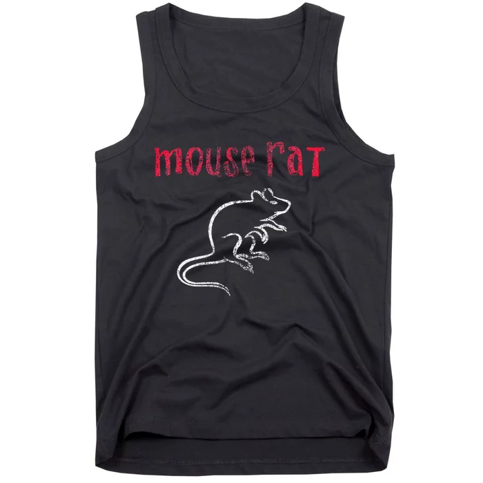 Parks & Recreation Mouse Rat Logo Distressed Tank Top