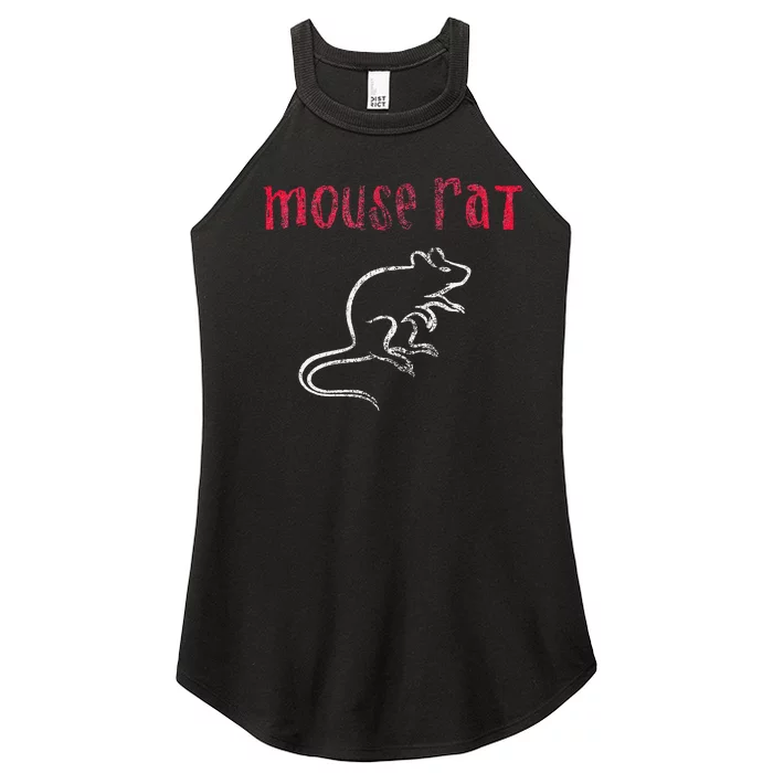 Parks & Recreation Mouse Rat Logo Distressed Women’s Perfect Tri Rocker Tank