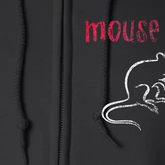 Parks & Recreation Mouse Rat Logo Distressed Full Zip Hoodie