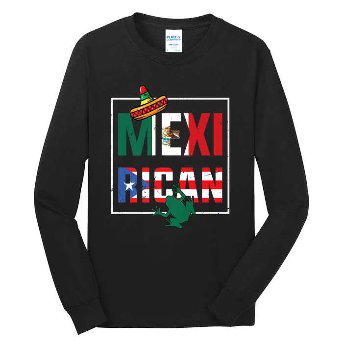 Puerto Rican Mexican Flag, Mexirican Half Puerto Tall Long Sleeve T-Shirt