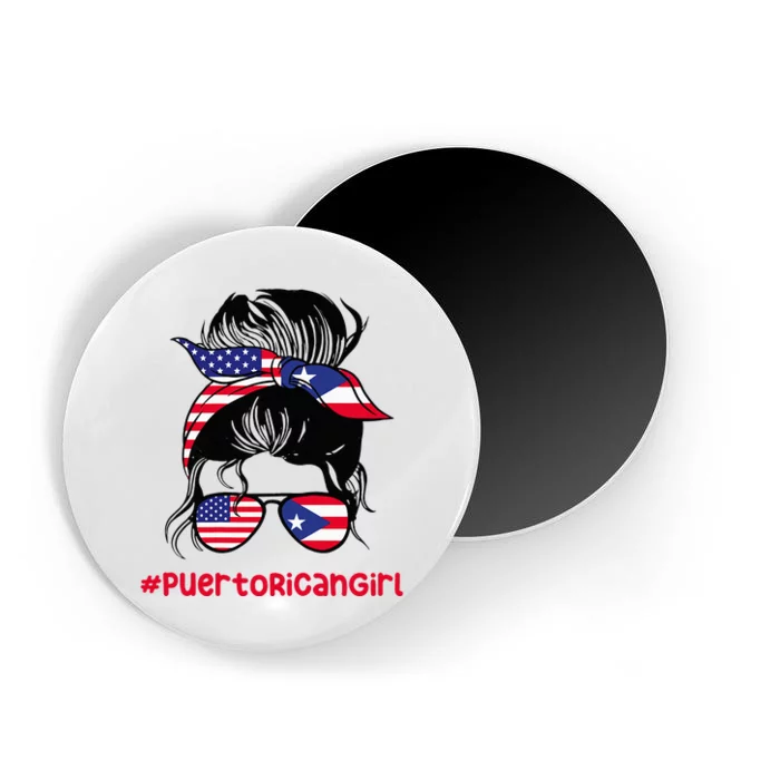 Puerto Rican Messy Bun Boricua Puerto Rico Pride Magnet