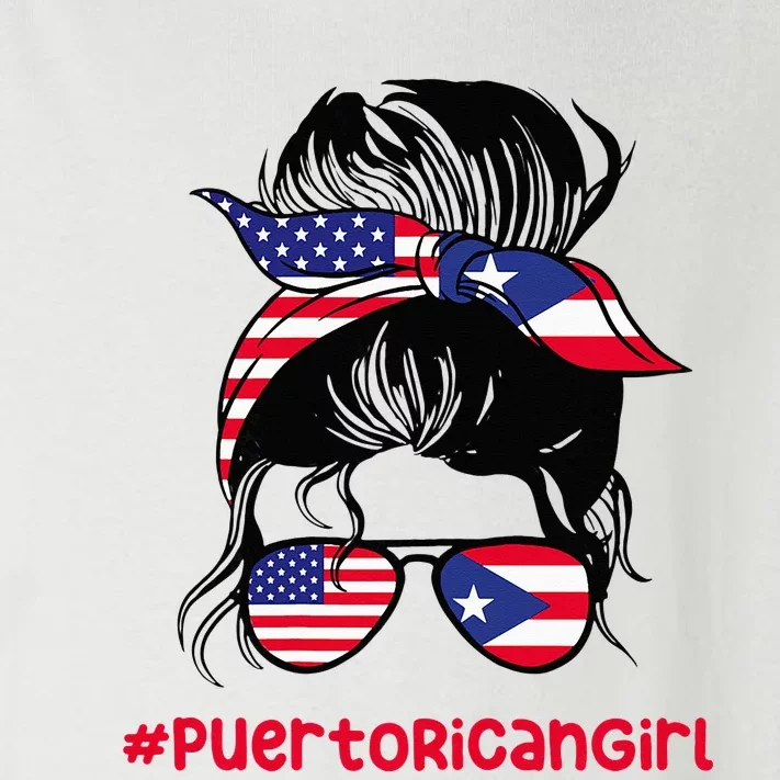 Puerto Rican Messy Bun Boricua Puerto Rico Pride Toddler Long Sleeve Shirt