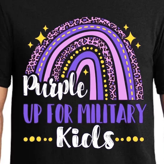 Purple Rainbow Military Child Purple Up For Military Child Military Mom Pajama Set