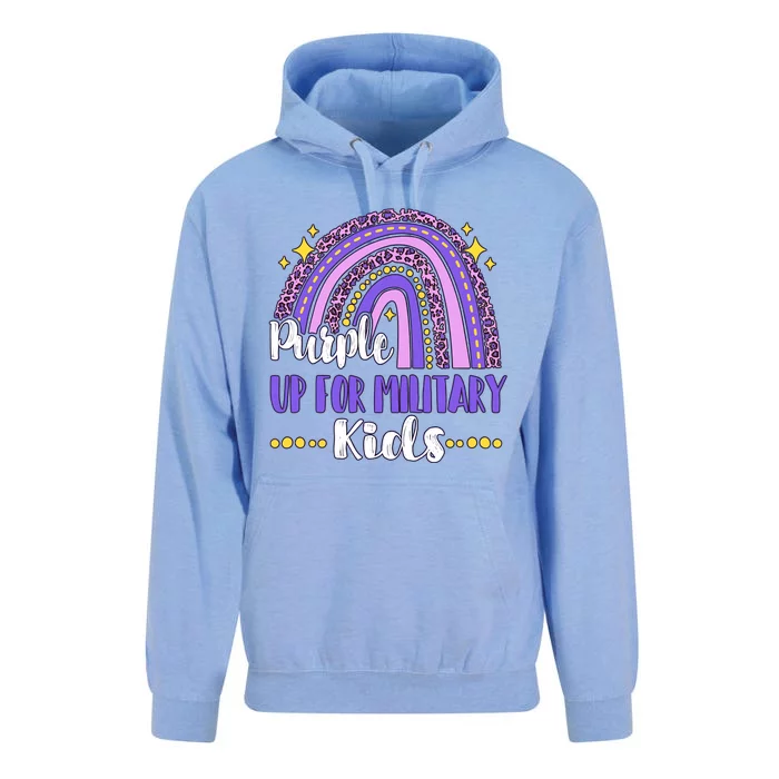 Purple Rainbow Military Child Purple Up For Military Child Military Mom Unisex Surf Hoodie