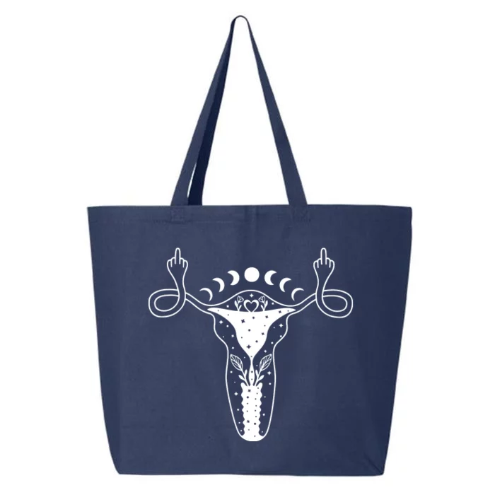 Pro Roe Middle Finger Uterus Womens Rights 25L Jumbo Tote