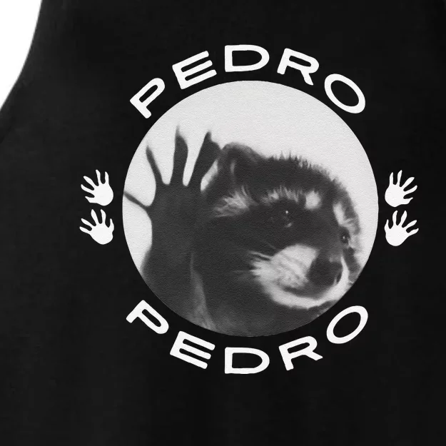 Pedro Raccoon Meme Funny Cute Ladies Tri-Blend Wicking Tank