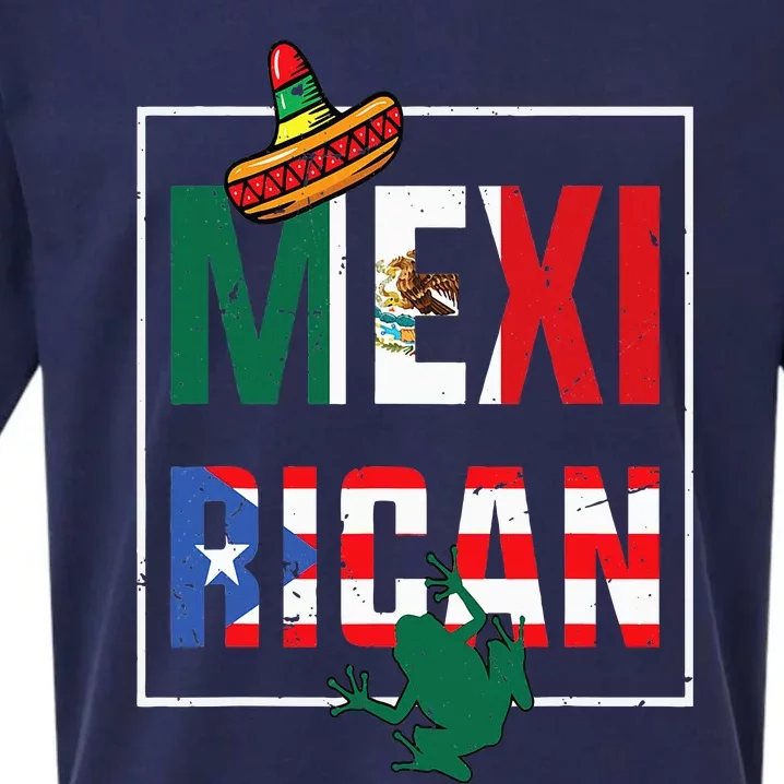 Puerto Rican Mexican Flag Mexirican Half Puerto rico Mexico Sueded Cloud Jersey T-Shirt