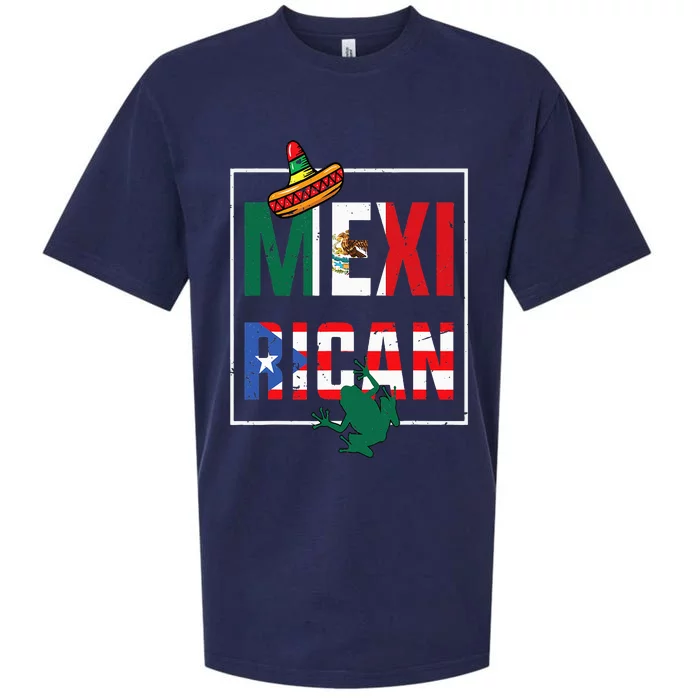 Puerto Rican Mexican Flag Mexirican Half Puerto rico Mexico Sueded Cloud Jersey T-Shirt