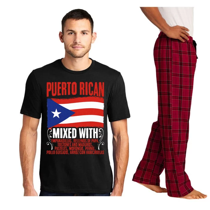 Puerto Rican Mixed With Rican Flag Pride Pajama Set