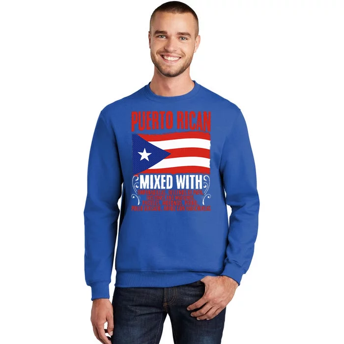 Puerto Rican Mixed With Rican Flag Pride Tall Sweatshirt