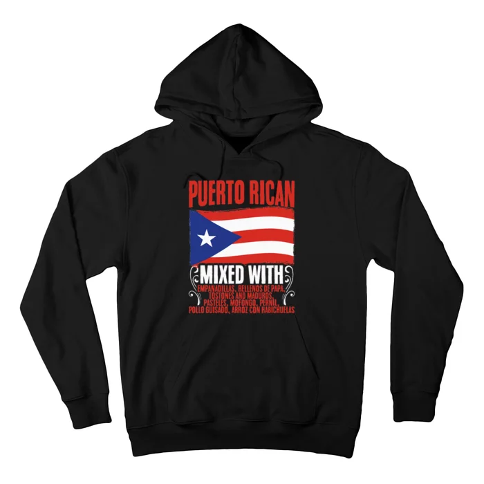 Puerto Rican Mixed With Puerto Rico Puerto Rican Flag Pride Hoodie