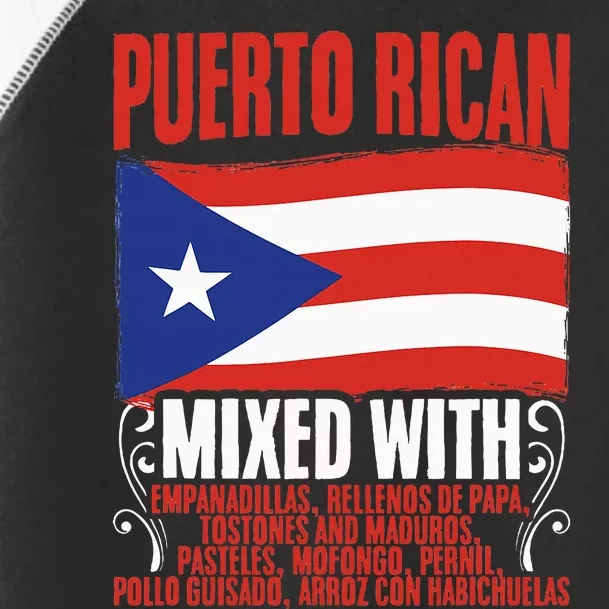 Puerto Rican Mixed With Puerto Rico Puerto Rican Flag Pride Toddler Fine Jersey T-Shirt