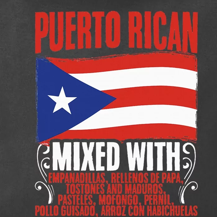 Puerto Rican Mixed With Puerto Rico Puerto Rican Flag Pride Zip Tote Bag