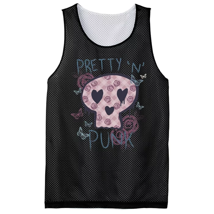 Punk Rock N Roll Music Pretty In Punk Women Ladies Children Mesh Reversible Basketball Jersey Tank