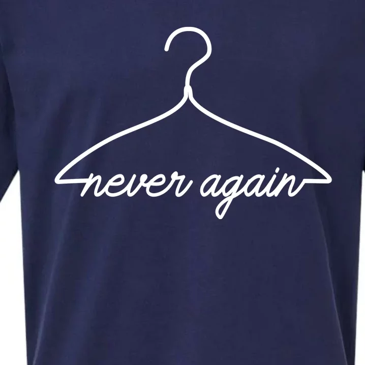 Pro Roe Never Again Wire Hanger Sueded Cloud Jersey T-Shirt