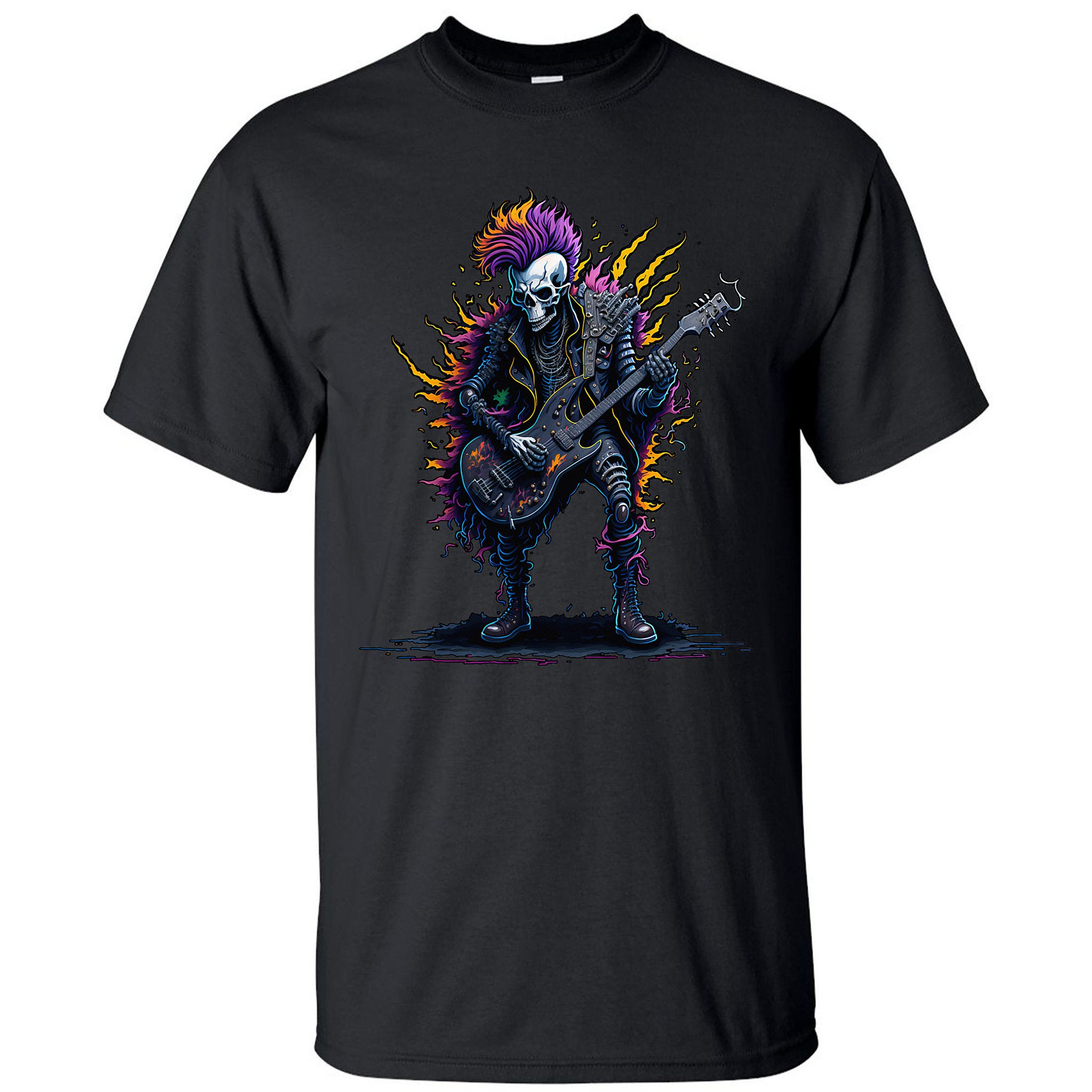 Punk rock n roll skeleton Tall T-Shirt