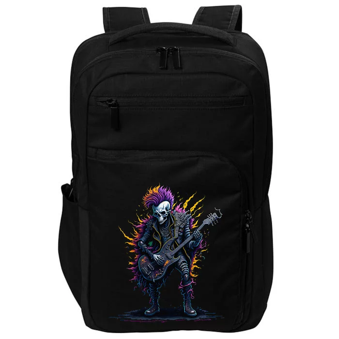 Punk rock n roll skeleton Impact Tech Backpack