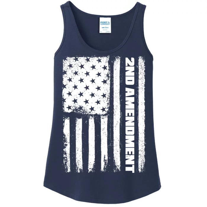 Pro 2nd Amendment American Flag Ladies Essential Tank | TeeShirtPalace