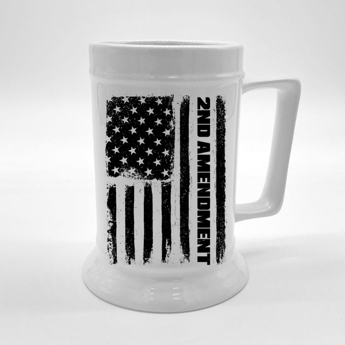 Pro 2nd Amendment American Flag Front & Back Beer Stein