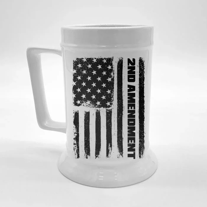 Pro 2nd Amendment American Flag Front & Back Beer Stein