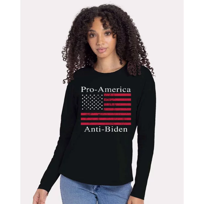 Pro-America Anti-Biden Womens Cotton Relaxed Long Sleeve T-Shirt