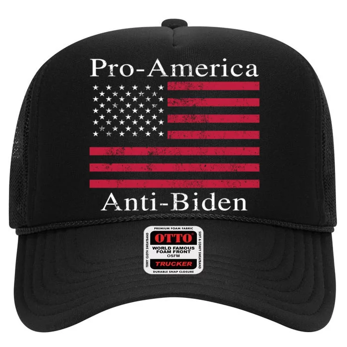 Pro-America Anti-Biden High Crown Mesh Trucker Hat