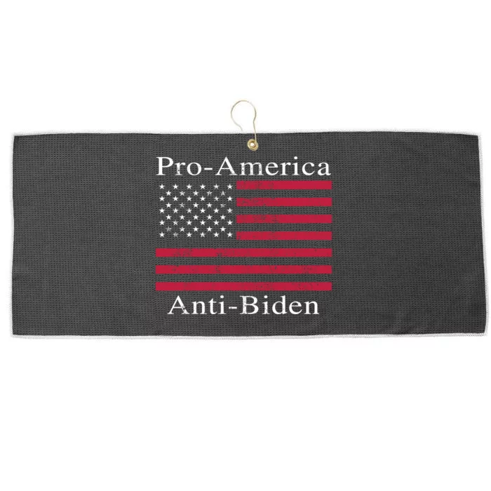 Pro-America Anti-Biden Large Microfiber Waffle Golf Towel