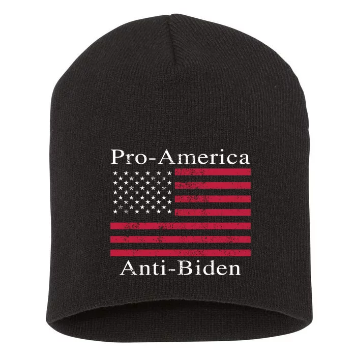 Pro-America Anti-Biden Short Acrylic Beanie