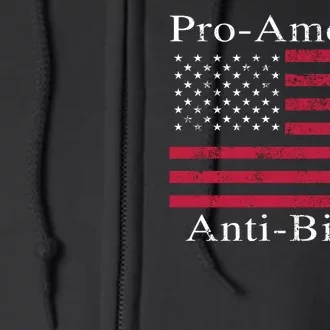 Pro-America Anti-Biden Full Zip Hoodie