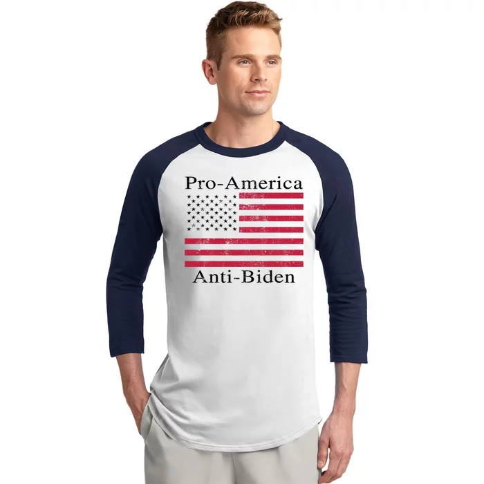 Pro-America Anti-Biden Baseball Sleeve Shirt