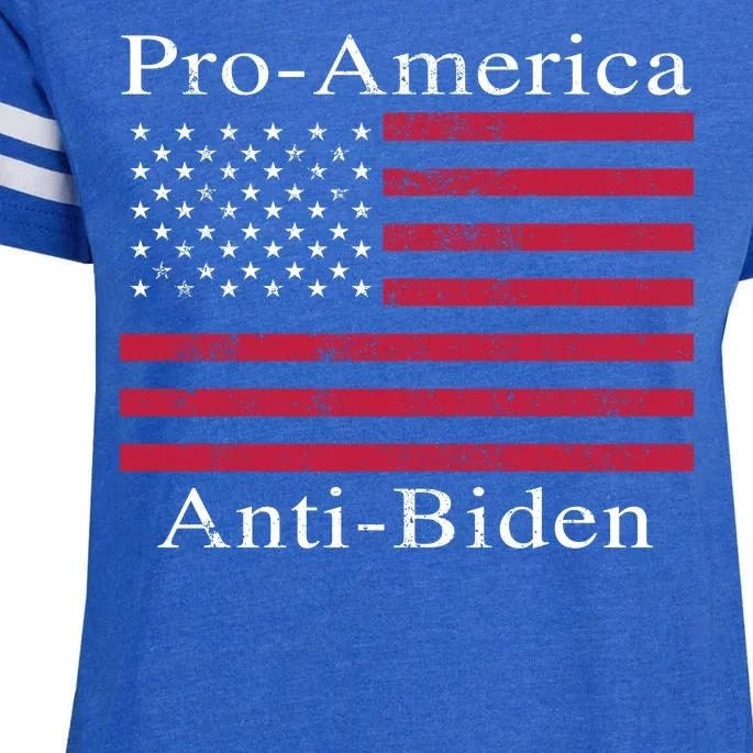 Pro-America Anti-Biden Enza Ladies Jersey Football T-Shirt