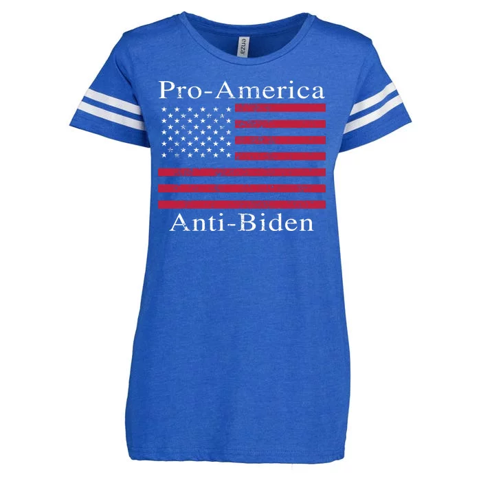 Pro-America Anti-Biden Enza Ladies Jersey Football T-Shirt