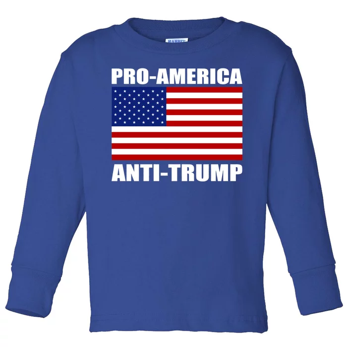 Pro America Anti Trump Toddler Long Sleeve Shirt