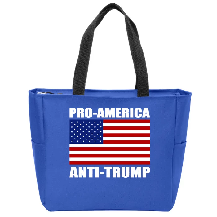 Pro America Anti Trump Zip Tote Bag