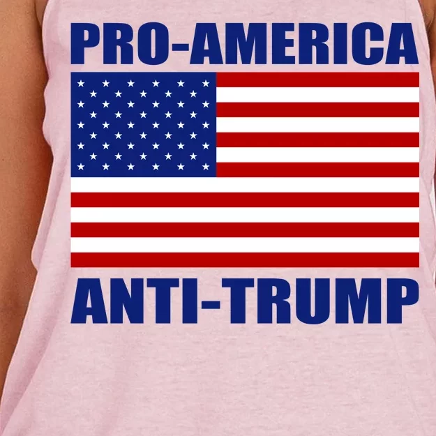 Pro America Anti Trump Women's Knotted Racerback Tank