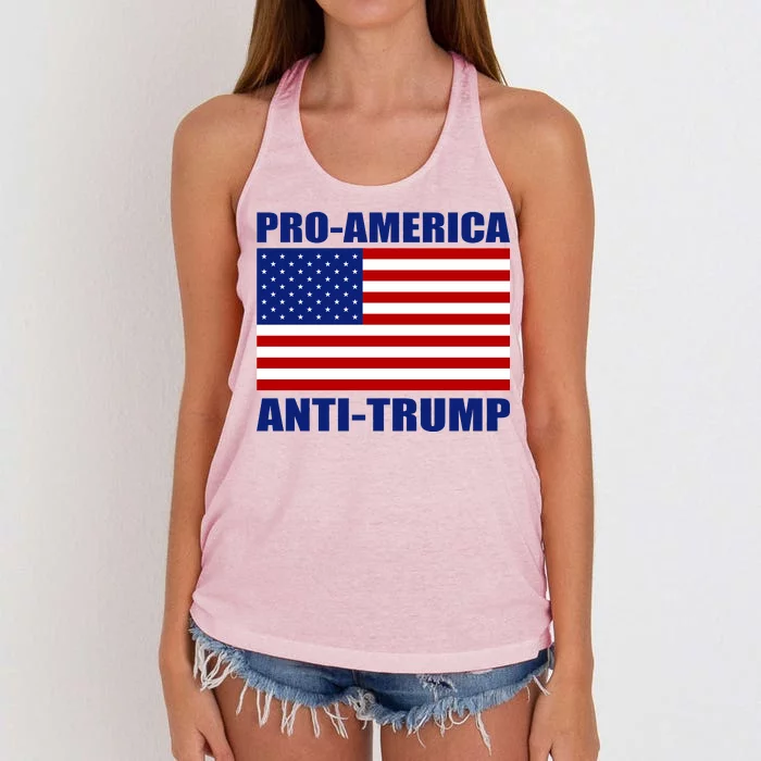 Pro America Anti Trump Women's Knotted Racerback Tank