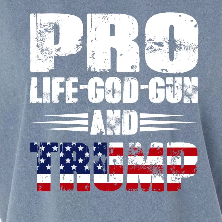 Pro Life God Gun And Trump Garment-Dyed Women's Muscle Tee