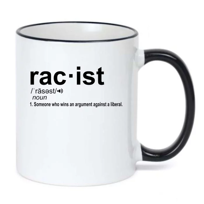 Pro Republican Funny The Liberal Racist Definition Black Color Changing Mug