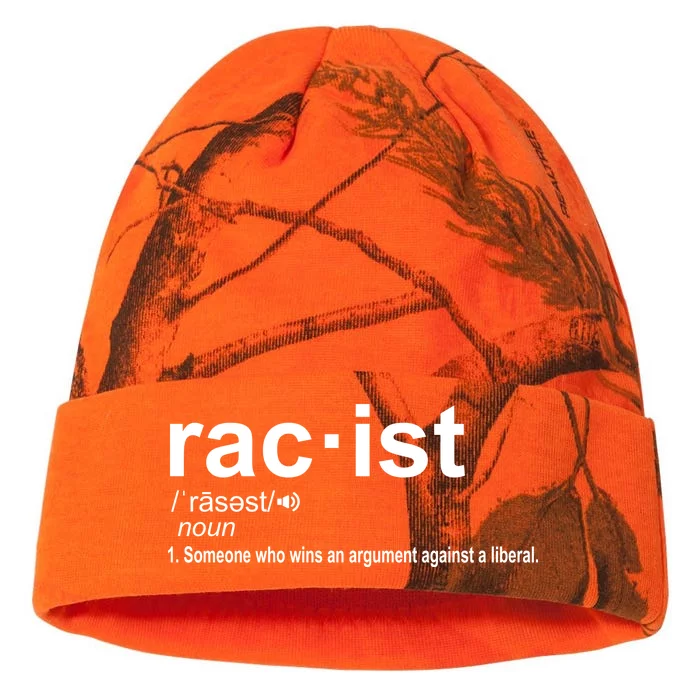 Pro Republican Funny The Liberal Racist Definition Kati - 12in Camo Beanie