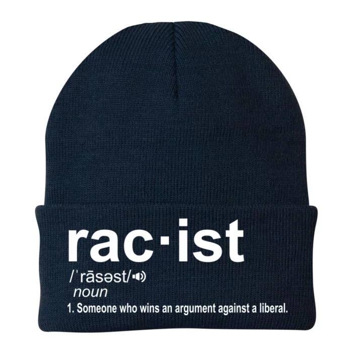 Pro Republican Funny The Liberal Racist Definition Knit Cap Winter Beanie